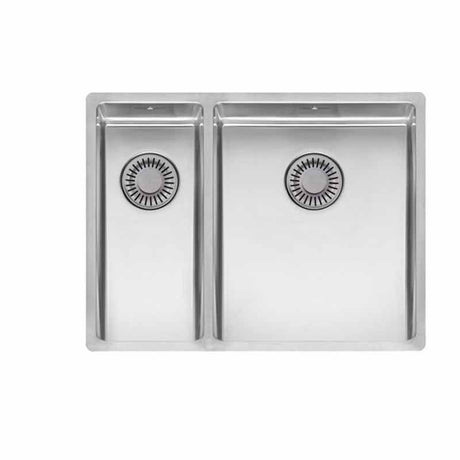 Reginox New York 1.5 Bowl Integrated Sink - Stainless Steel - NEW YORK 18X40+34X40 - TAP 'N' SHOWER