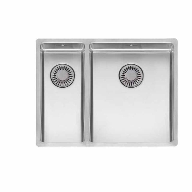 Reginox New York 1.5 Bowl Integrated Sink - Stainless Steel - NEW YORK 18X40+34X40 - TAP 'N' SHOWER