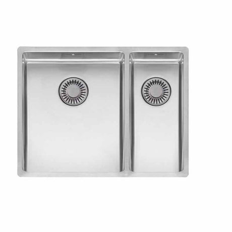 Reginox New York 1.5 Bowl Integrated Sink - Stainless Steel - NEW YORK 34X40+18X40 - TAP 'N' SHOWER
