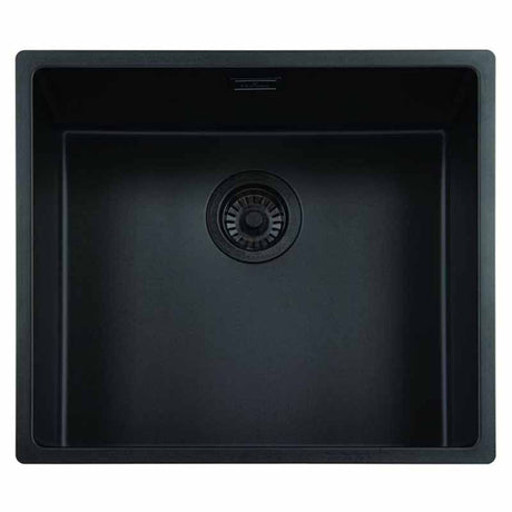 Reginox New York 1 Bowl Integrated Sink - Jet Black - NEW YORK 50X40 JB - TAP 'N' SHOWER