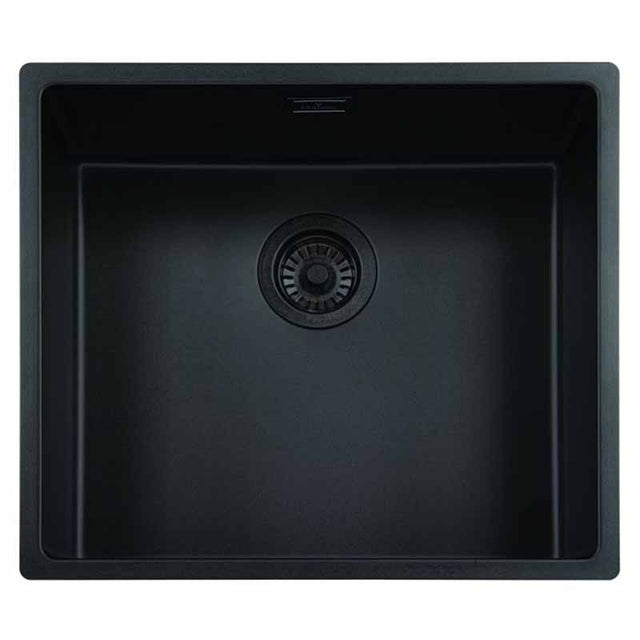 Reginox New York 1 Bowl Integrated Sink - Jet Black - NEW YORK 50X40 JB - TAP 'N' SHOWER