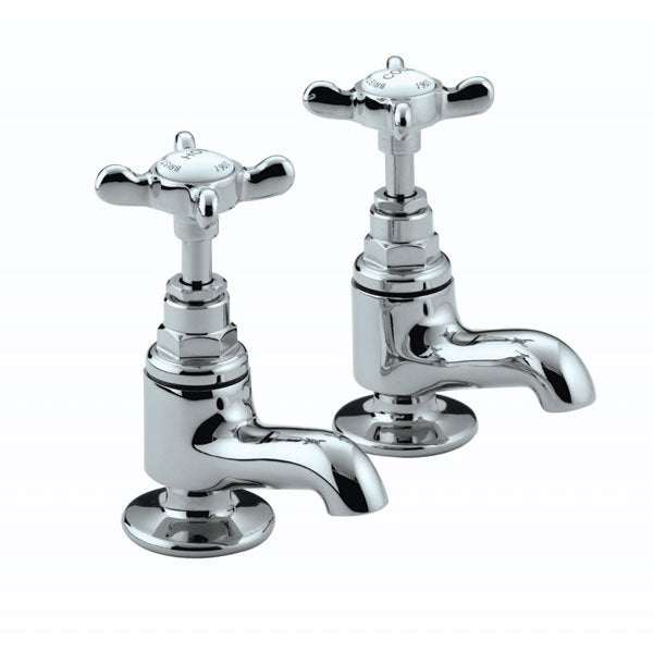 Bristan 1901 Traditional Vanity Basin Pillar Taps with Ceramic Disc Va