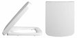 Nuie D-Shape Soft Close Toilet Square Seat - White - NCH196