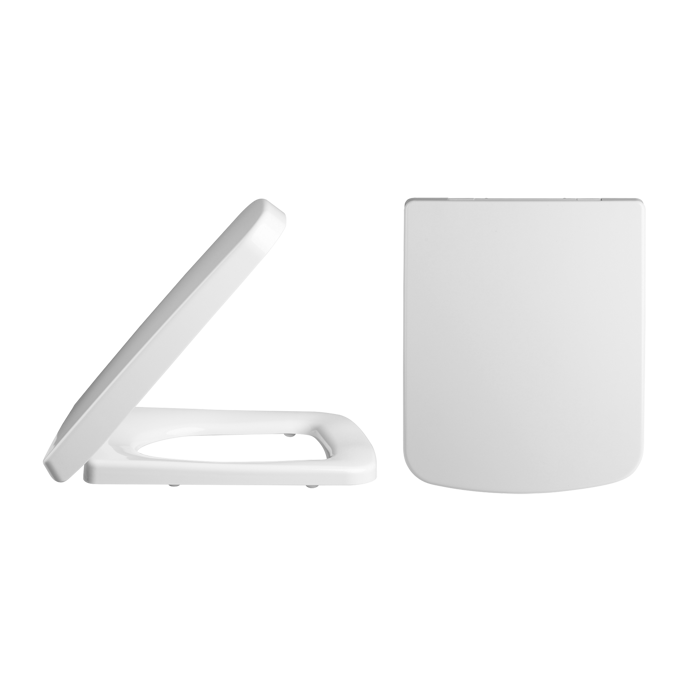 Nuie White Contemporary Soft Close Toilet Seat - NCH198