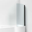 Nuie Pacific Black P-Shaped Bath Screen 1433mm Height x 715mm Wide - 6mm Glass - NCS0BP