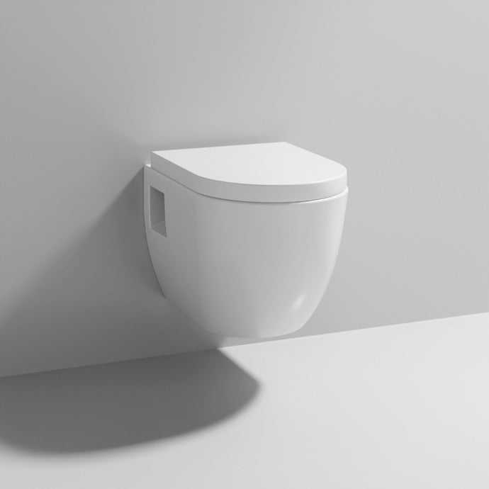 Nuie Provost White Contemporary Wall Hung Pan - NCU900C