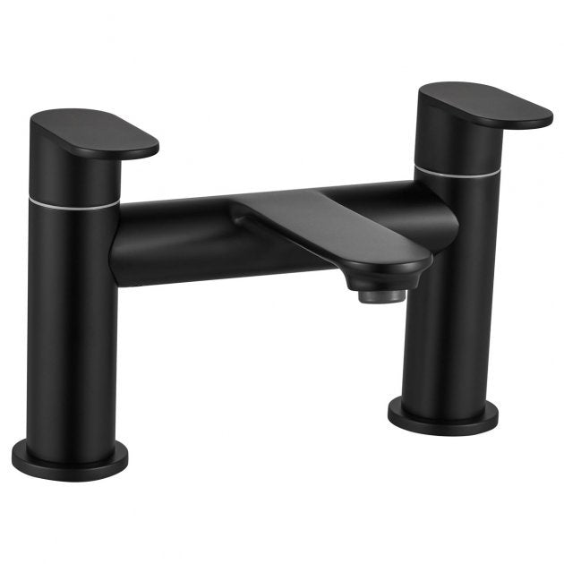 Niagara Albury Pillar Bath Filler Mixer Tap In Matt Black - 9141BL