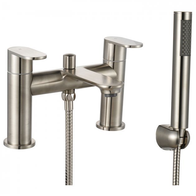 Niagara Albury Bath Shower Mixer Tap with Shower Kit - Brushed Nickel - 9142NKL - TAP 'N' SHOWER