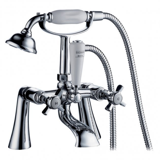 Niagara Bayswater Traditional Bath Shower Mixer Tap with Shower Kit In Chrome - 9132 - TAP 'N' SHOWER