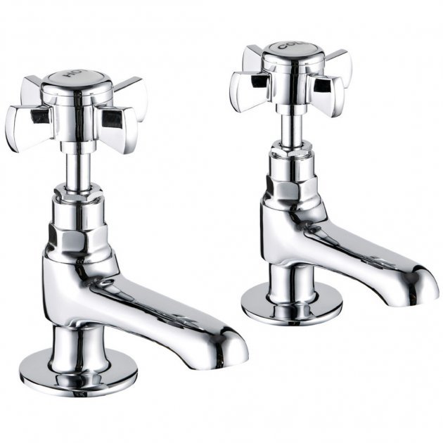 Niagara Bayswater Traditional Pair Of Pillar Basin Taps In Chrome - 9133