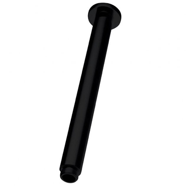 Niagara Equate 221mm Long Round Ceiling Round Shower Arm In Matt Black - 9342BL