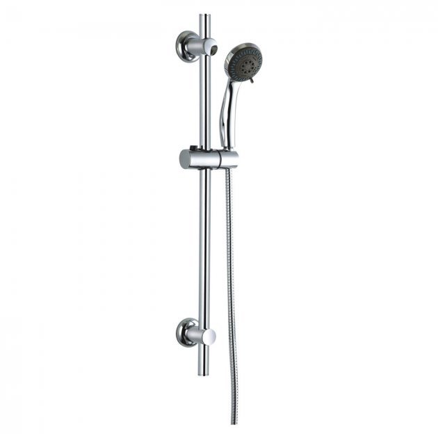 Niagara Equate Round Adjustable Slide Rail Shower Kit with Handset In Chrome - 9350