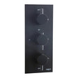 Niagara Equate Round Concealed Thermostatic Triple Shower Valve Only In Matt Black - 9313BL