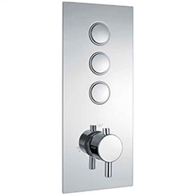 Niagara Equate Concealed Triple Push Button Thermostatic Shower Valve Only In Chrome - 9373 - TAP 'N' SHOWER