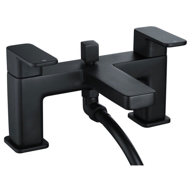 Niagara Hadley Bath Shower Mixer Tap with Shower Kit In Matt Black - 9138BL - TAP 'N' SHOWER