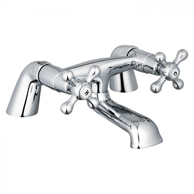 Niagara Kingsbury Traditional Pillar Bath Filler Mixer Tap In Chrome - 9123
