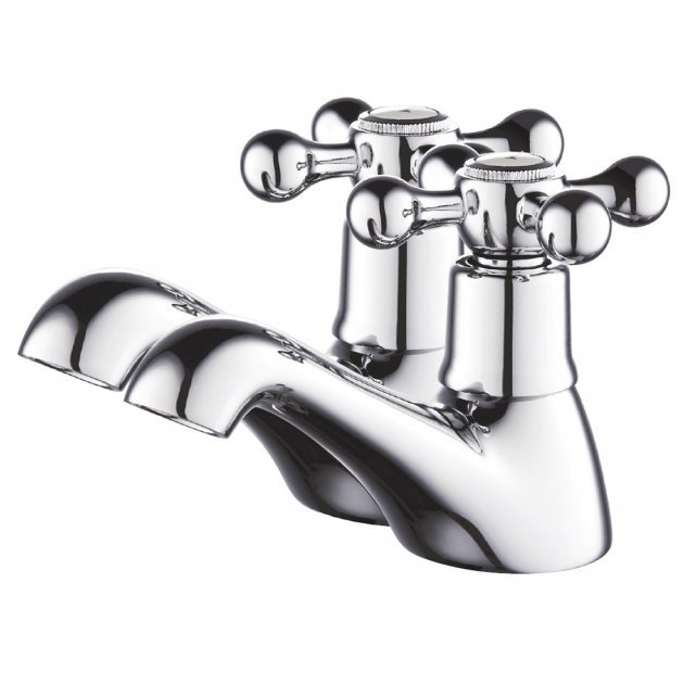 Niagara Kingsbury Traditional Pair Of Pillar Bath Taps In Chrome - 9126