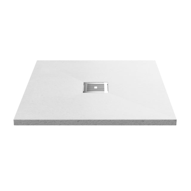 Hudson Reed Square Shower Tray 800mm X 800mm - Slate White - NLT61006 - TAP 'N' SHOWER