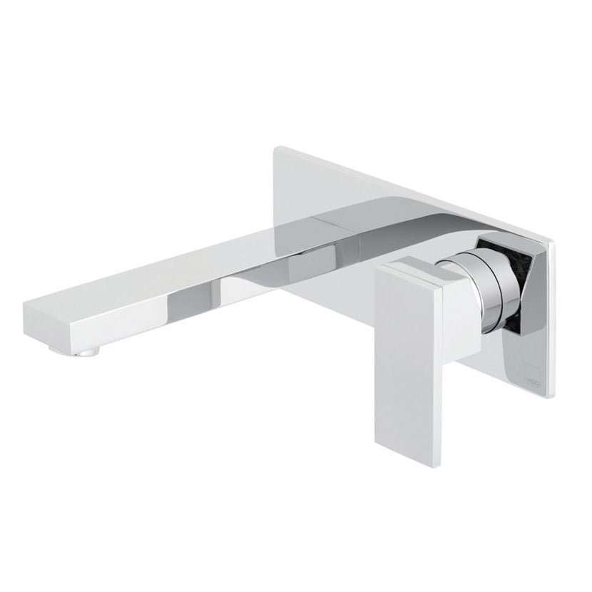 Vado Notion wall mounted basin mixer tap with 200mm chrome spout and single lever handle