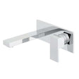 Vado Notion wall mounted basin mixer tap with 200mm chrome spout and single lever handle