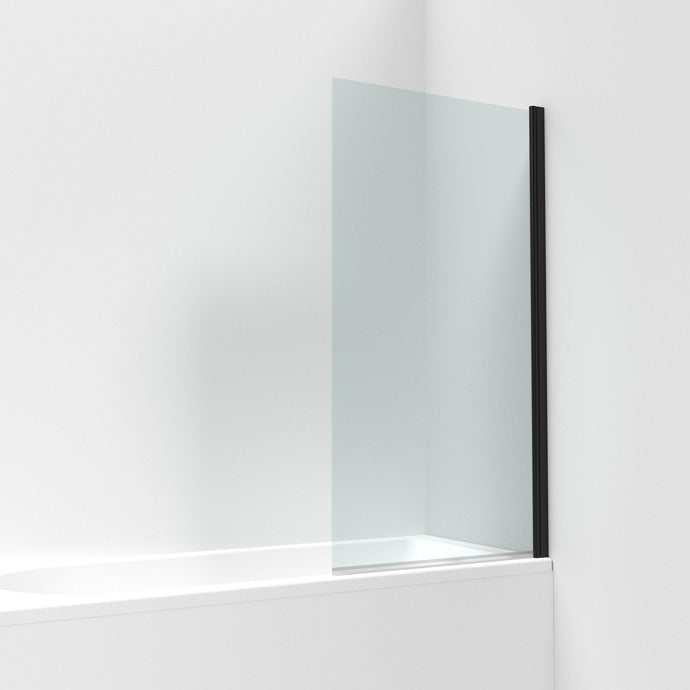 Nuie Pacific Hinged Square Bath Screen 1430mm Height x 785mm Wide - 6mm Glass - NSS6BP