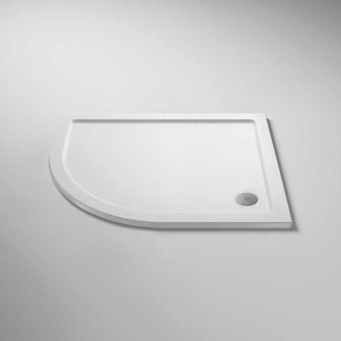 Nuie Shower Trays White Contemporary Offset Quad Tray Left Hand 900x80