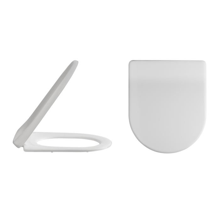 Nuie White Contemporary Luxury Soft Close Toilet Seat - NTS004