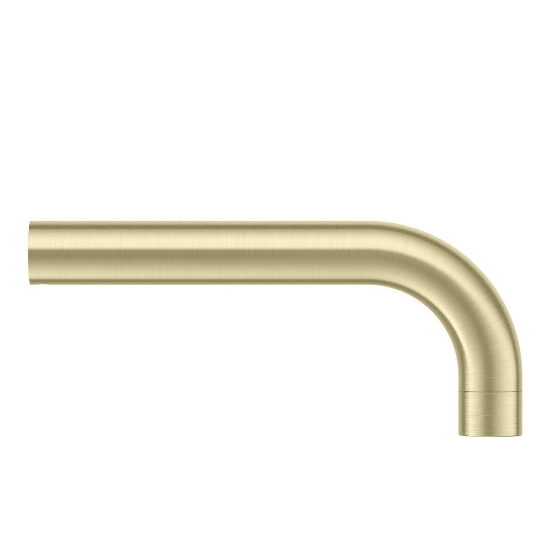 Scudo Core Cloakroom Brass Spout 200mm - Brushed Brass - NU - 052 - TAP 'N' SHOWER