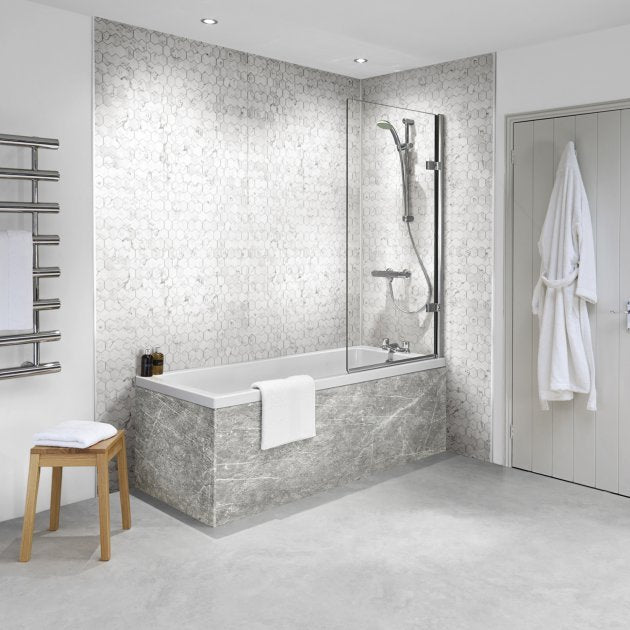 Nuance Acrylic Hexagon Marble Wall Panel 2420mm High X 1220mm Wide - Gloss - 812133