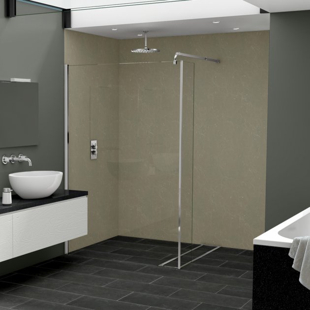 Nuance Postformed Polyurethane Marble Sable Wall Panel 2420mm High X 1200mm Wide - Fini A - 813284