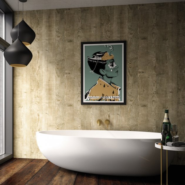 Nuance Feature Wildwood Polyurethane Wall Panel 2420mm High X 580mm Wide - Grain - Brown - 815592 - TAP 'N' SHOWER