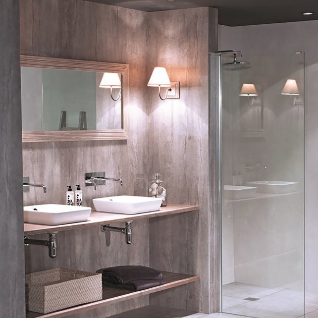 Nuance T&G Driftwood Polyurethane Wall Panel 2420mm High X 600mm Wide - Grain - Grey - 814755