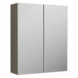 Nuie Arno 715mm High x 600mm Wide Mirrored Bathroom Cabinet (50/50) - Grey Vicenza Oak - OFF2517 - TAP 'N' SHOWER