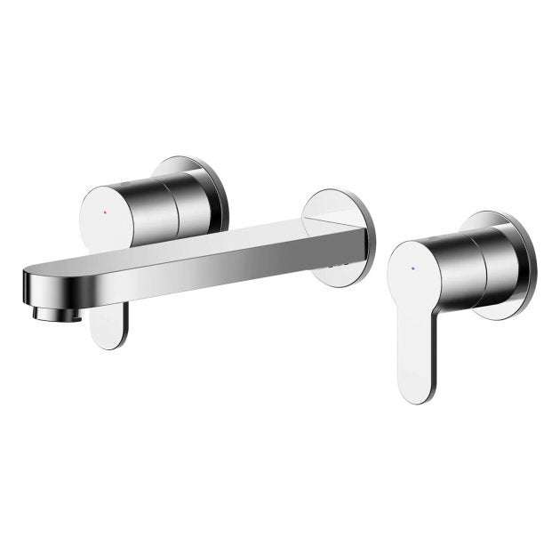Nuie Arvan Wall Mounted 3 - Hole Basin Mixer Tap without Plate - Chrome - ARV317 - TAP 'N' SHOWER