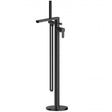 Nuie Arvan Modern Freestanding Bath Shower Mixer Tap - Matt Black - ARV421