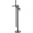 Nuie Arvan Freestanding Bath Shower Mixer Tap with Shower Kit - Brushed Gun Metal - ARV721 - TAP 'N' SHOWER