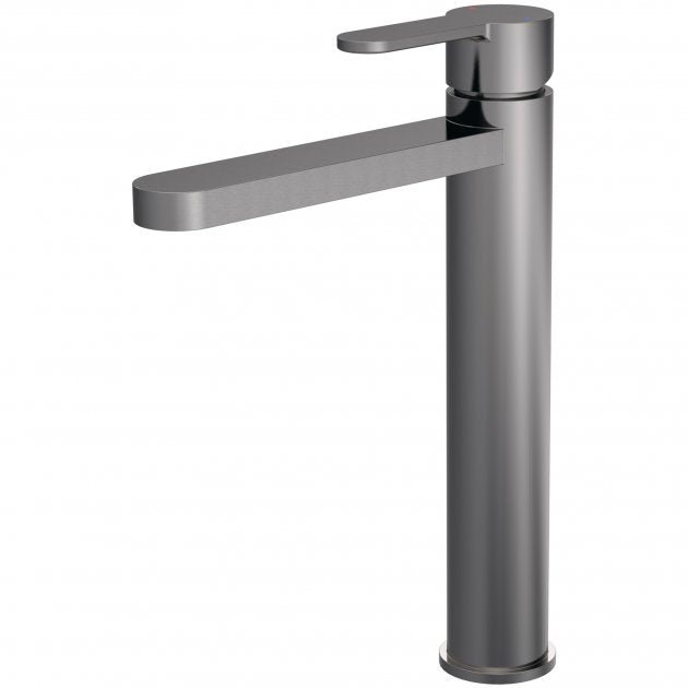 Nuie Arvan Tall Mono Basin Mixer Tap - Brushed Gun Metal - ARV770 - TAP 'N' SHOWER