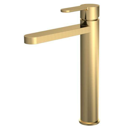 Nuie Arvan Modern Tall Mono Basin Mixer Tap - Brushed Brass - ARV870
