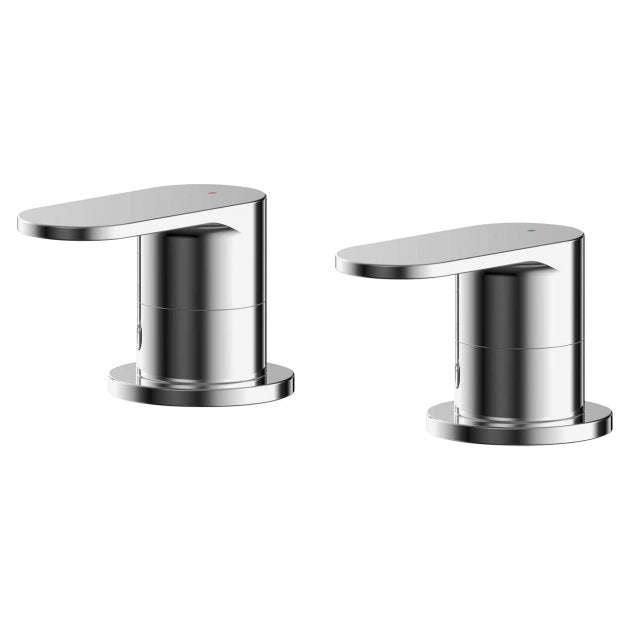 Nuie Binsey Modern Deck Mounted Side Valves - Chrome - BIN308