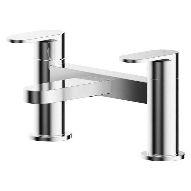 Nuie Binsey Modern Pillar Mounted Bath Filler Tap - Chrome - BIN303 - TAP 'N' SHOWER
