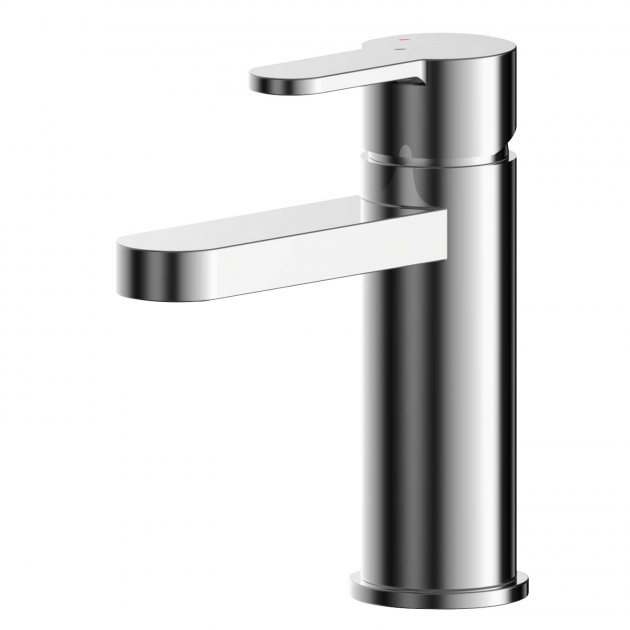 Nuie Arvan Push Button Waste Round Mono Basin Mixer Tap - Chrome - ARV305EC