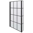 Nuie Pacific Square Black Fixed Return Panel with Framed Bath Screen 1430mm Height x 808mm Wide - 6mm Glass - NSBS7BF