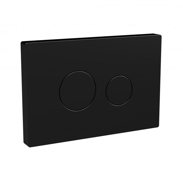 Nuie Pneumatic Dual Flush Plate - Matt Black - MDPP02R - TAP 'N' SHOWER