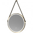 Nuie Salana 600mm Diameter Round LED Bathroom Mirror with Touch Sensor - Brushed Brass - LQ712 - TAP 'N' SHOWER