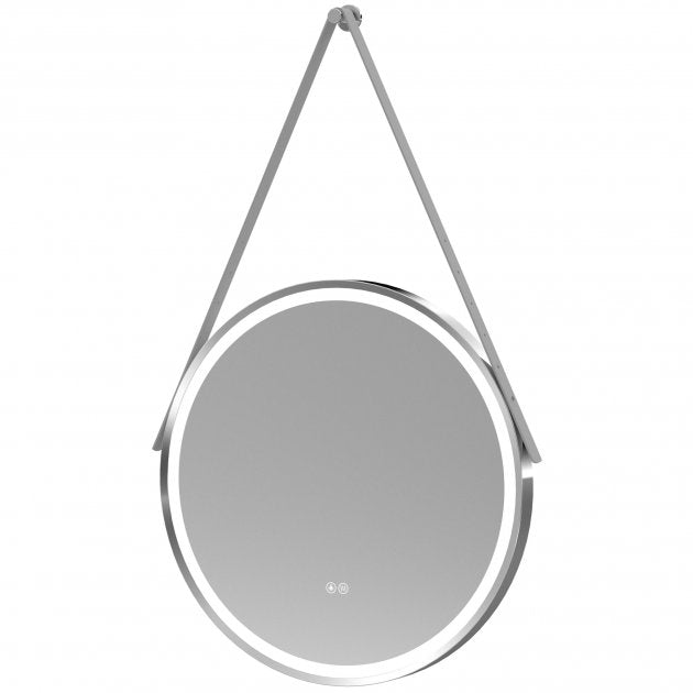 Nuie Salana 600mm Diameter Round LED Bathroom Mirror with Touch Sensor - Chrome - LQ713 - TAP 'N' SHOWER