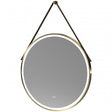 Nuie Salana 800mm Diameter Round LED Bathroom Mirror with Touch Sensor - Brushed Brass - LQ722 - TAP 'N' SHOWER