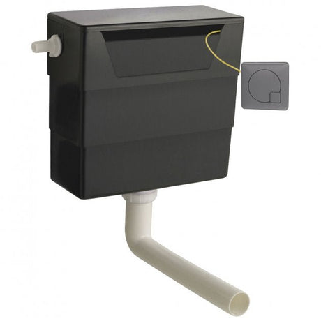 Nuie Front and Top Access Concealed Toilet Dual Flush Cistern with Flush Plate - Brushed Gun Metal - XTY6M04 - TAP 'N' SHOWER