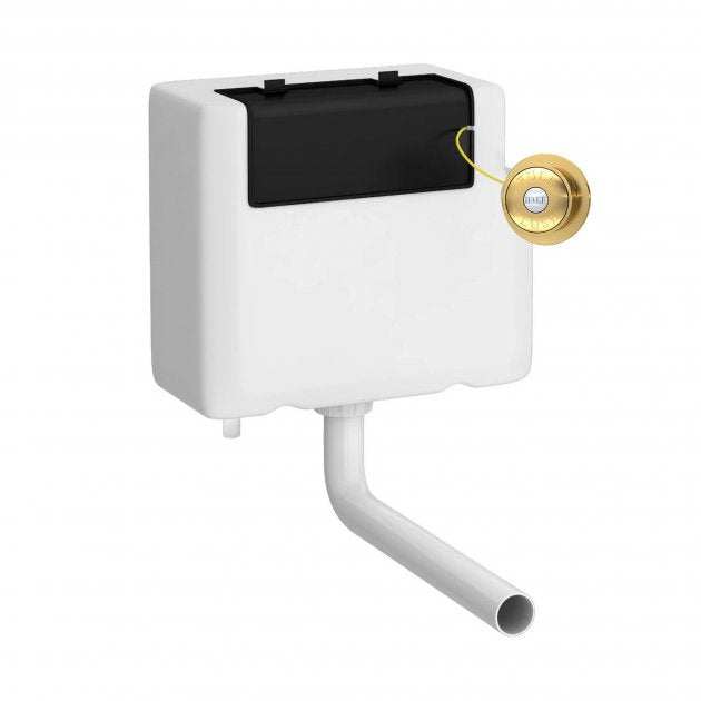 Nuie Universal Access Concealed Traditional Brushed Brass Flush Plate Toilet Cistern - XTY8T03B - TAP 'N' SHOWER