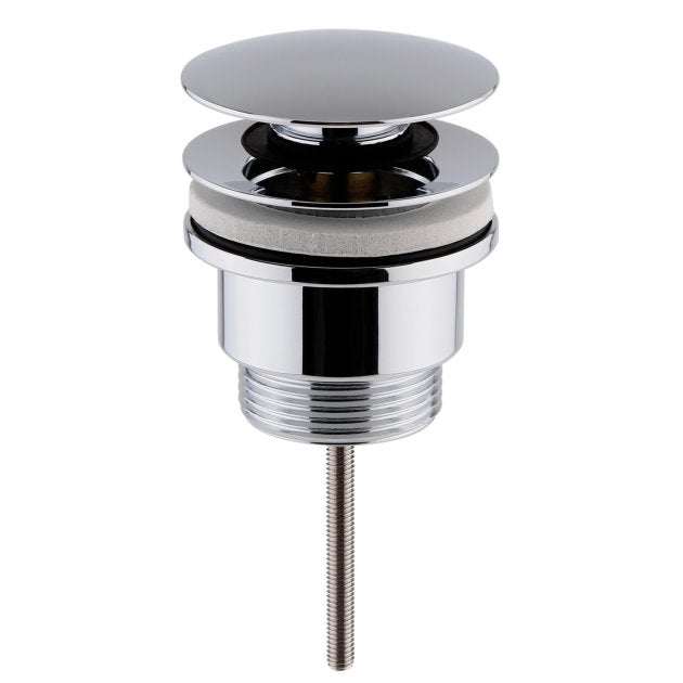 Nuie Universal Push Button Basin Waste - Slotted and Unslotted - Chrome - EK310