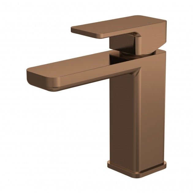 Nuie Windon Mono Basin Mixer Tap with Push Button Waste - Brushed Bronze - WIN1505 - TAP 'N' SHOWER